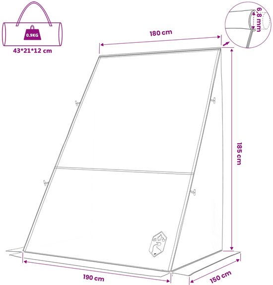 vidaXL - Tent - met - dak - Anders - met - luchtopening - Groen - en - Zwart van Vidaxl — afbeelding 2