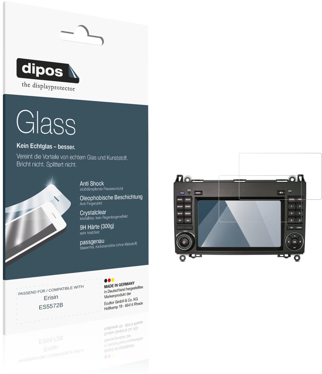 dipos – 2x Pantserfolie geschikt voor Erisin ES5572B | 9H Screenprotector