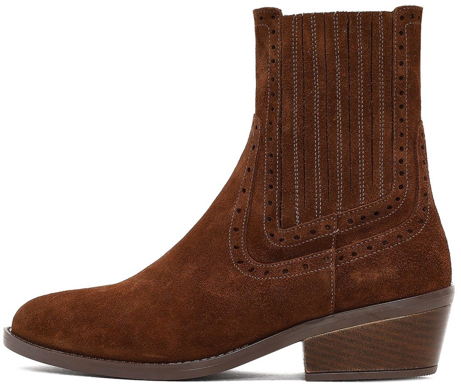 DERIMOD Cowboy Boots Suede Leather Cowboy Boots