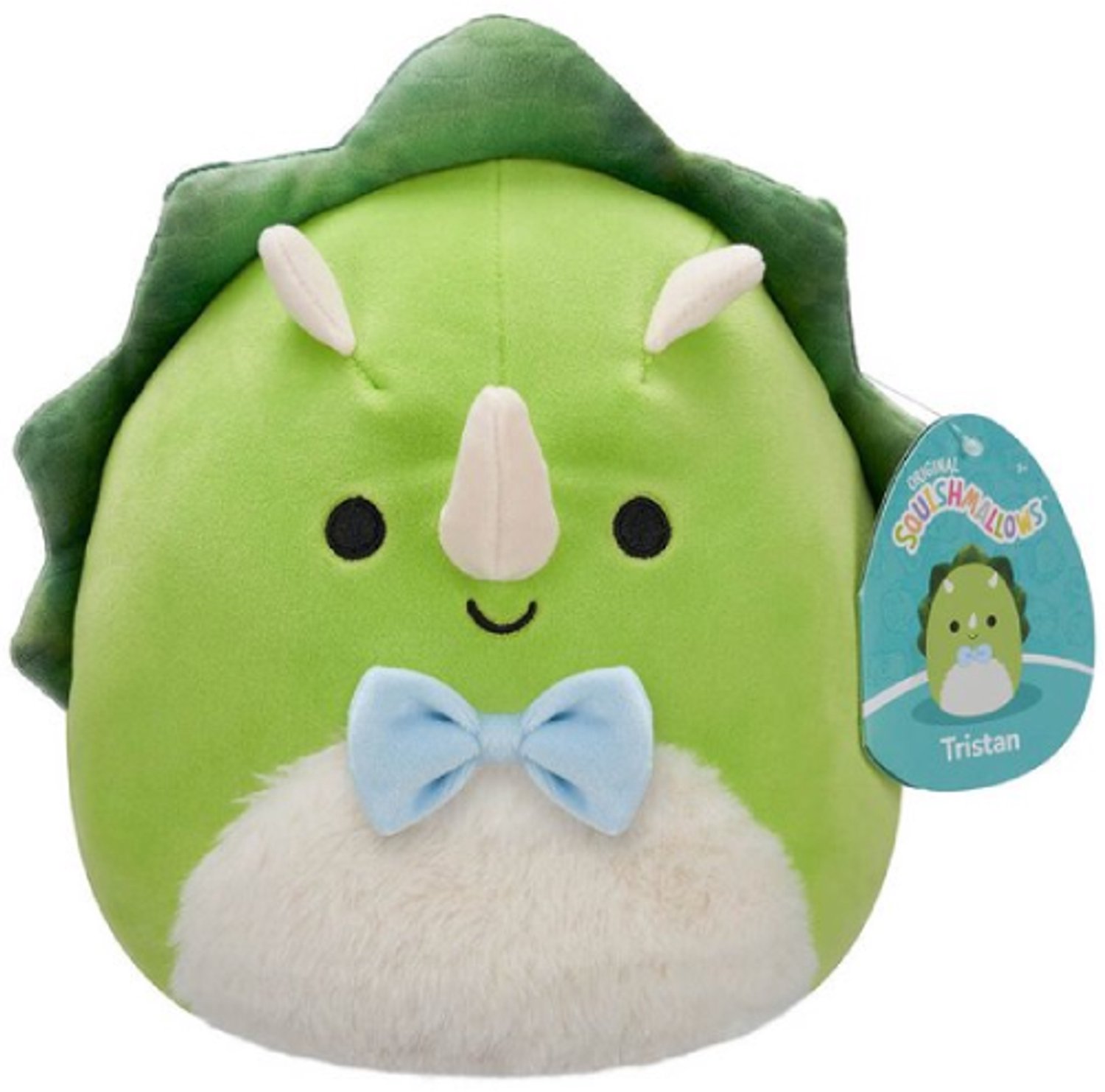 Squishmallows Tristan Groene Triceratops Pluche Knuffel 20 cm