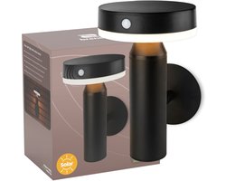 Brendz Solar Buitenlamp met Bewegingssensor, 400 Lumen, IP44 Waterbestendig, 2 Lichtmodi, 3000K Warm Wit Licht, LED Solar Wandlamp Buiten, Buitenlamp met…