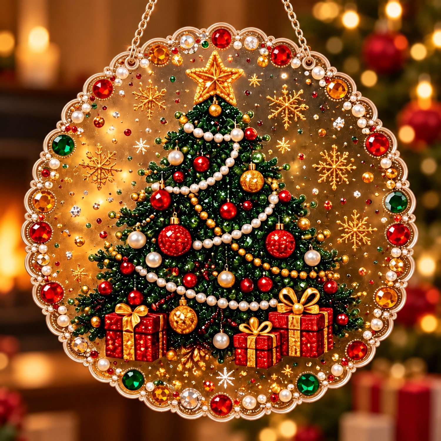 Diamond Painting Kerstboom - Kerst Parel Diamond Painting - DIY Kerst Decoratie - Creatieve Knutselset voor Volwassenen & Kinderen - Muurdecoratie