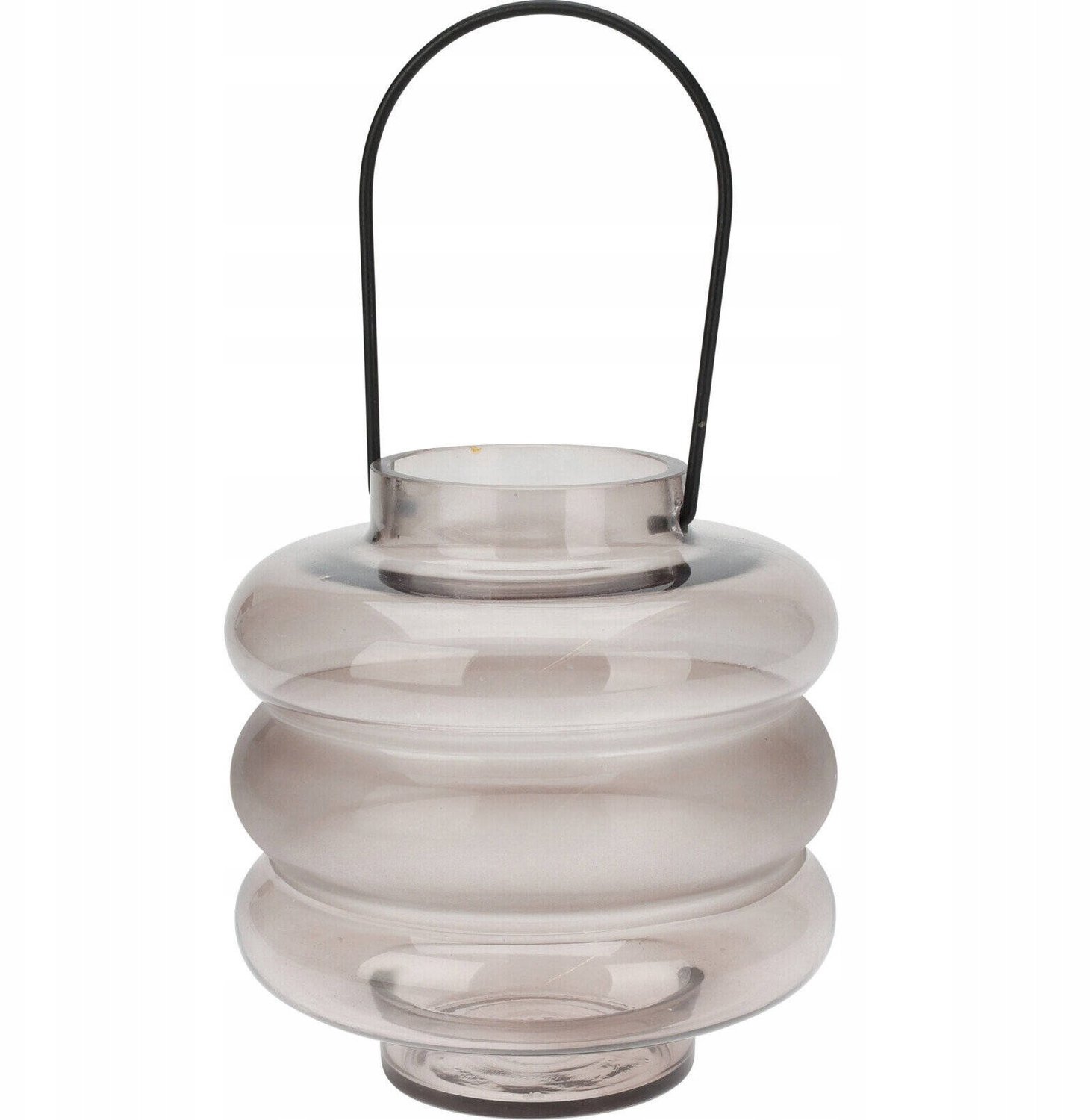 Atmosphera glazen windlicht voor kaars - violet, 20 cm hoog, Ø 18 cm Paars