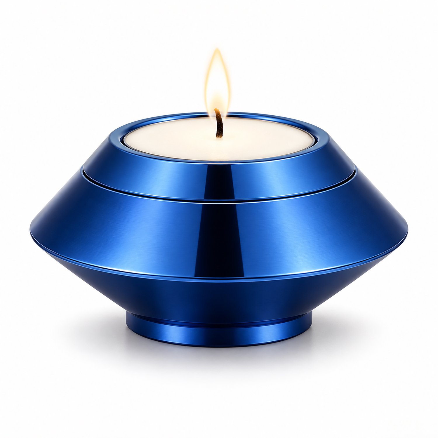 Akerz Urn Waxinelichthouder - Blauw - Kaars - Urn Klein - Urnen Volwassenen - Urn Hond - Urn voor As - Roestvrijstaal