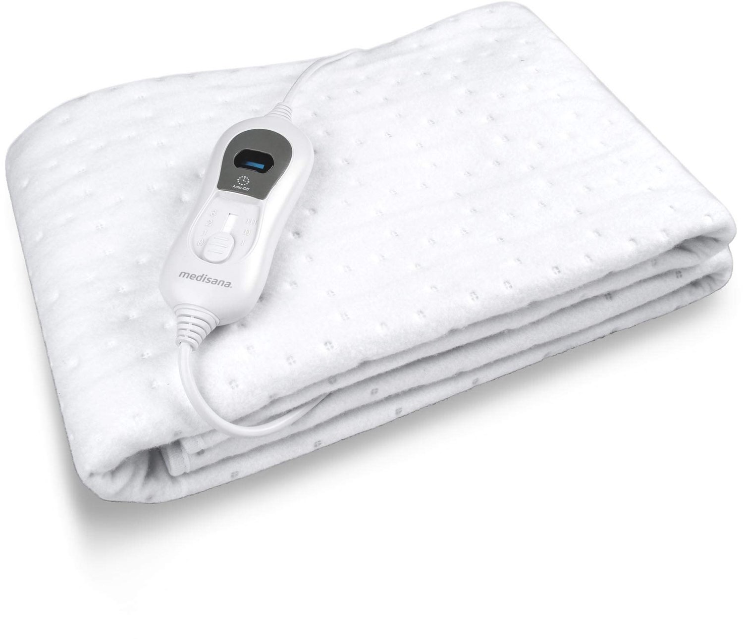 Elektrische Onderdeken 150 x 80 cm - Warmtedeken voor Matras - 3 Warmtestanden - Automatische Uitschakeling - Oververhittingsbeveiliging - Wasbaar - Voor Standaardmatrassen - Wit