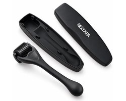 Nextora Dermaroller - Baardroller - Dermaroller Baardgroei - 540 Micro Naalden van 0.50mm - Microneedling roller - Zwart