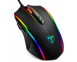 T-Dagger Gamemuis - Computer - Optische - Game Muis Met Draad - Pro Gaming - MOBA+MMO - DPI 7200 - Rapid Fire - RGB Verlichting