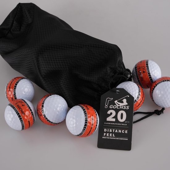 3-laagse golfballen met doellijn - 20 stuks - Spin en vluchtstabiliteit — afbeelding 3