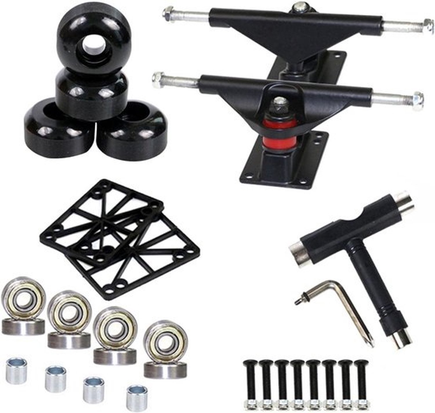 Skateboard Hardware Set Wielen en lagers Skateboarden Complete upgradekit 8 inch