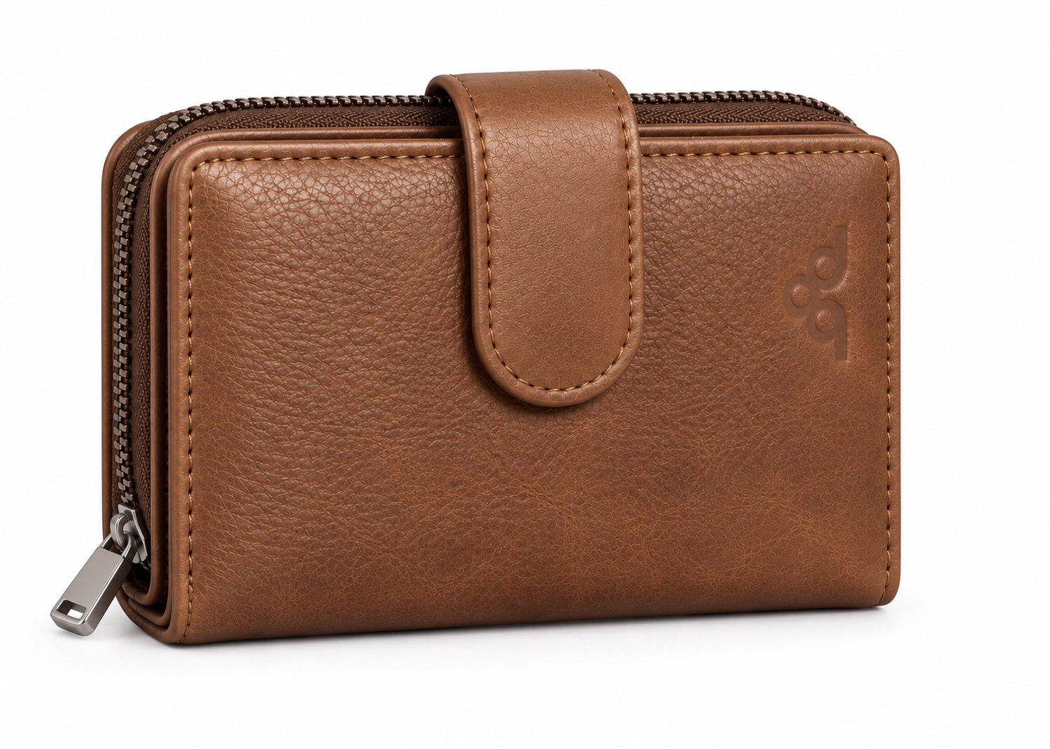 THL Design - Leren rits portemonnee voor Heren & Dames - Echt Leer Bruin