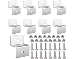 8 stuks Z-zonnepaneel, montagebeugel voor panelen, Z-vormige zonnepaneelhouder van aluminium, Z-houder voor montage van het zonnepaneel, Z-houder met moeren en bouten