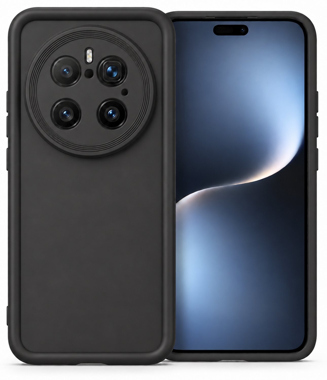Geschikt voor Honor Magic 8 Pro Hoesje - Siliconen Maate Back Cover - Zwart
