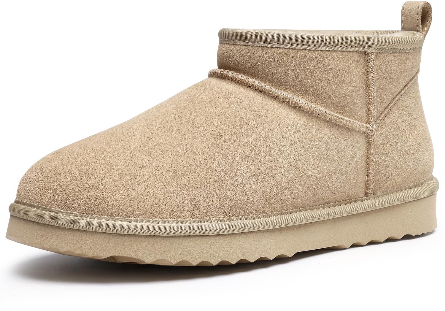 Olanly Dames Snowboots suède Boots Warme winterschoenen dames Antislip Dunne zool Verdikte voering van imitatiewol – 39 Geschikt voor voetlengte van 24.13cm Bananenbruin