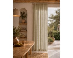 HOOMstyle Kant en klaar gordijn met haakjes Noa - Inbetween - Plooiband - 140x270 - Olijf Groen