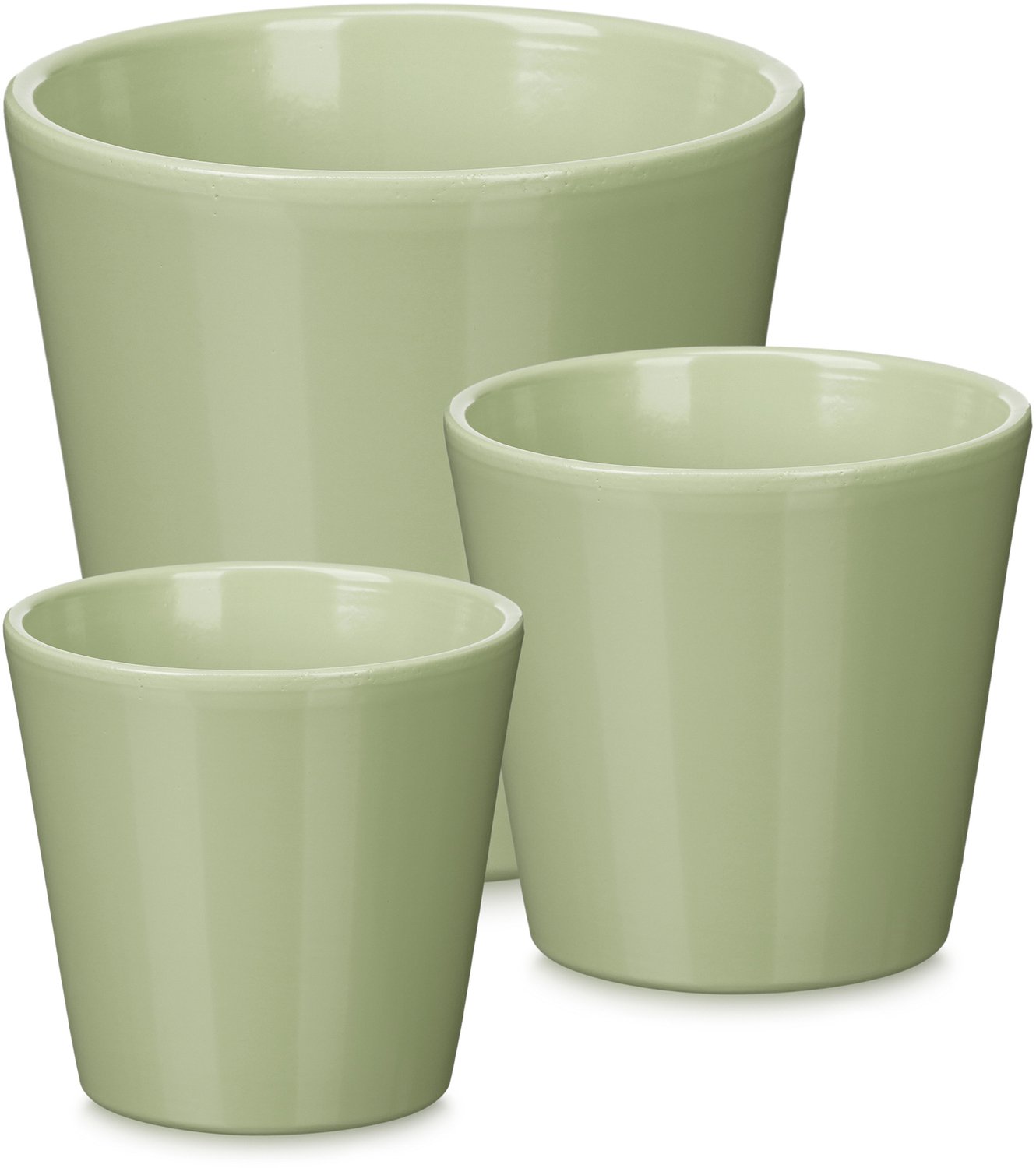 IBERGARDEN - Set van conische bloempotten Ø 14, 17, 22 cm - mint