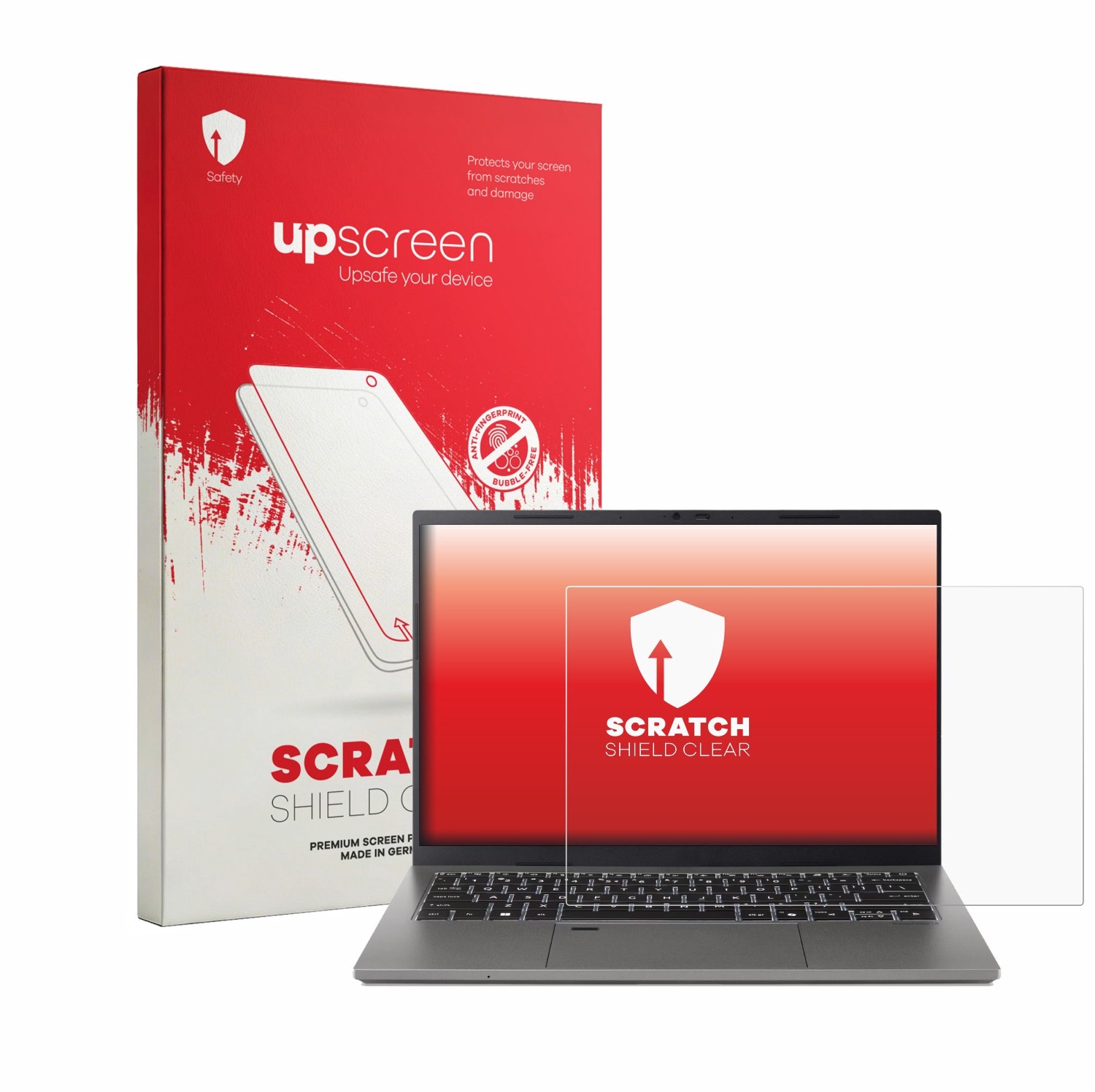 upscreen - Screenprotector voor Acer TravelMate X2 14 - Folie Beschermfolie transparant