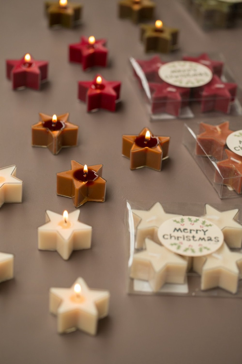 Rustik Lys Waxines Ster - Vanilla - Theelichtjes - Kerst - doosje 5 stuks