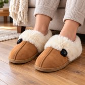 BeautyVlijt - Verwarmde Pantoffels - Verwarmde Sloffen - Maat 40-41 - Elektrische Voetenwarmer - Verwarmde Huisschoenen - 3 Warmtestanden - Warme Voeten - Voetverwarming - Elektrische Sloffen - Comfortabel en Zacht - Met Display