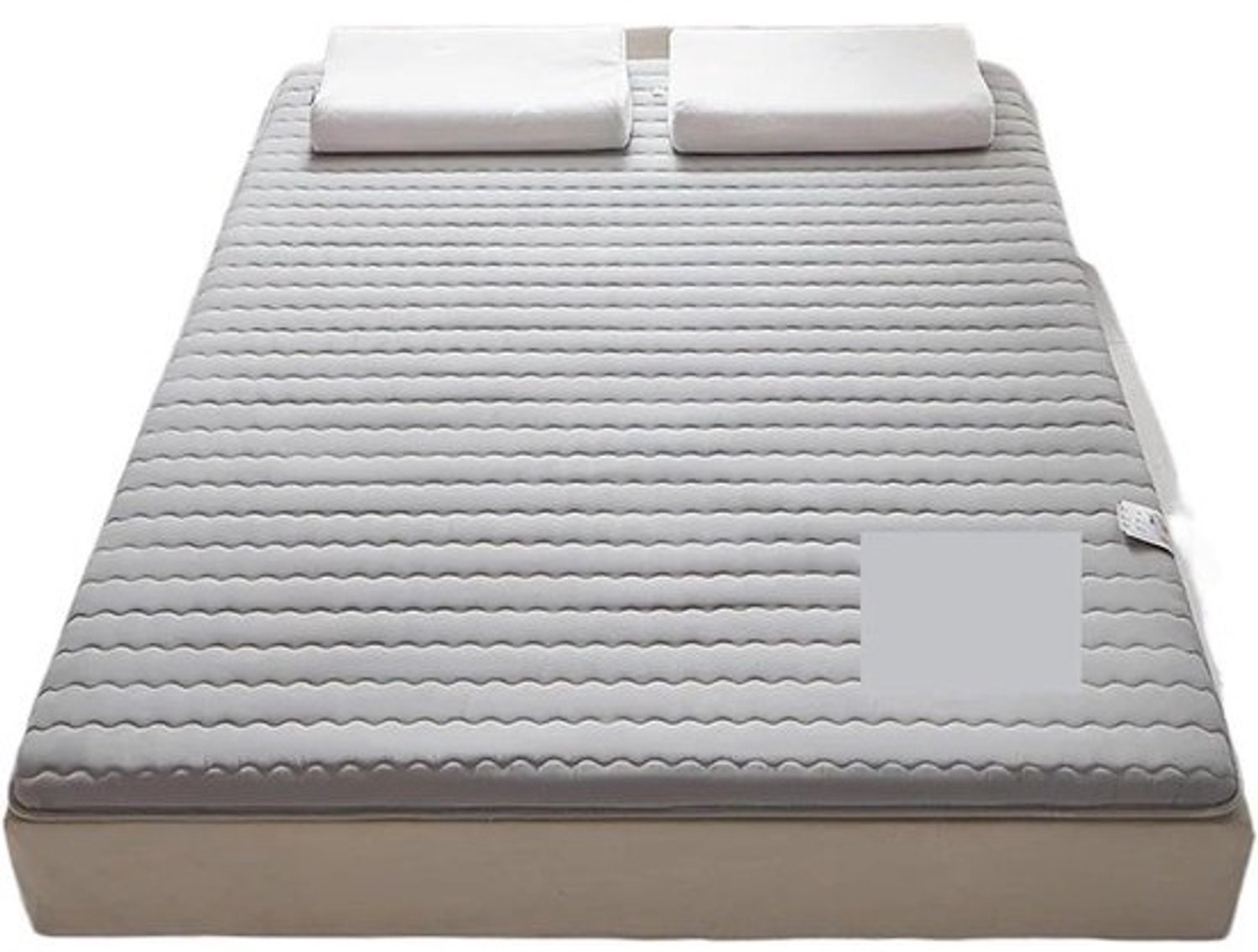 Vloermatras - Tatamitopper - Comfortabel slapen - Opvouwbaar model - 200 x 220 cm - Wit