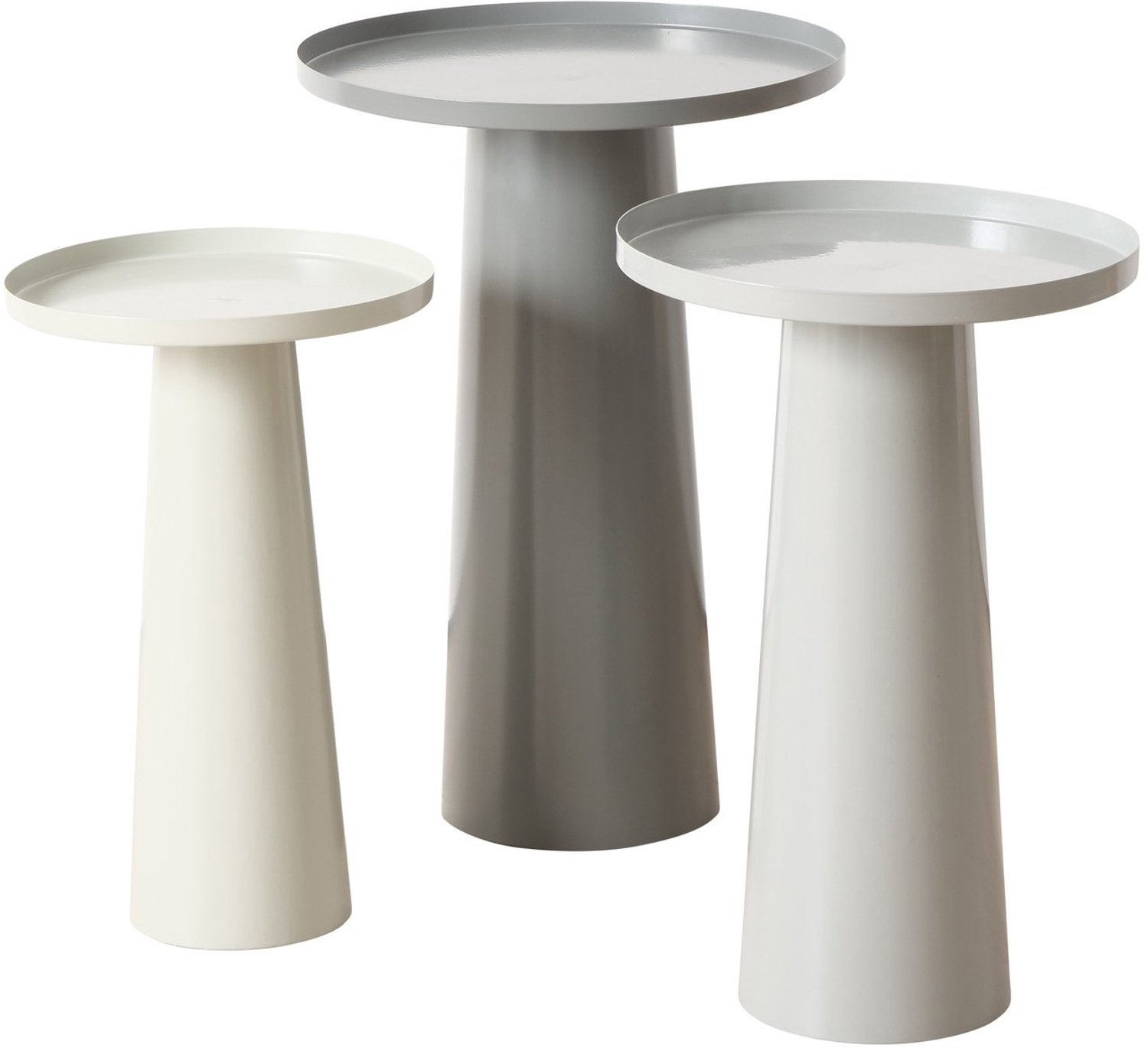 Boltze Home Set salontafels JACKY, grijs, 3 bijzettafels