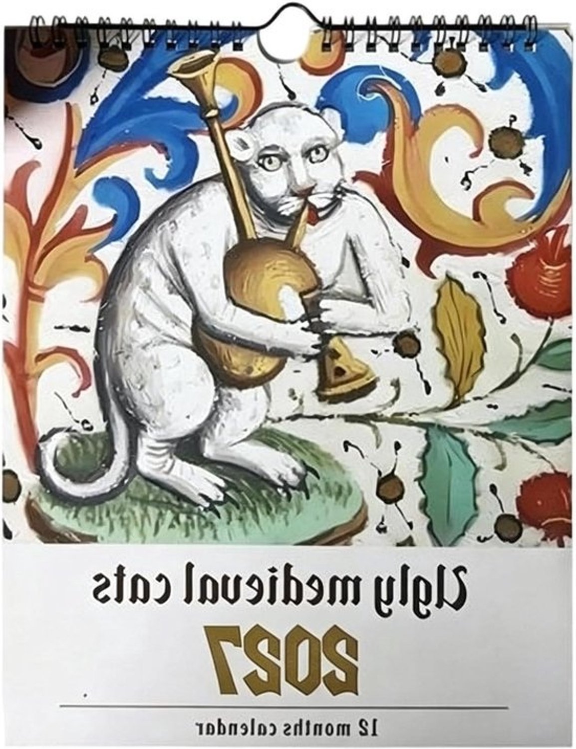 Kattenkalender 2027 - Wandplanner - maandkalender - Voor dagelijks tijdbeheer - Unieke kattenillustraties - 28x21 cm - Meerdere kleuren