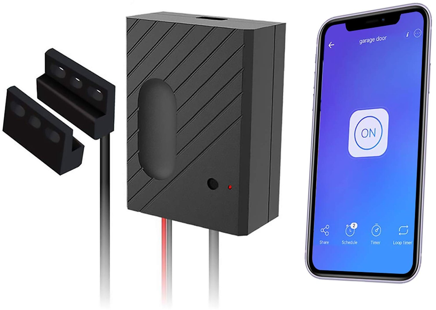 Garagedeur Schakelaar WiFi - Slimme Afstandsbediening - 220 Gram Gewicht - Voor Spraakbesturing En Timer - Domotica Systeem
