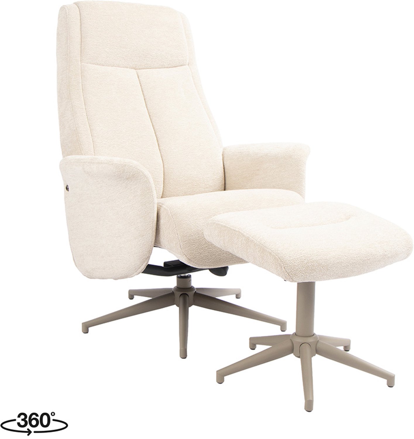 LABEL51 Tumba Fauteuil - Naturel - Stof - One Size
