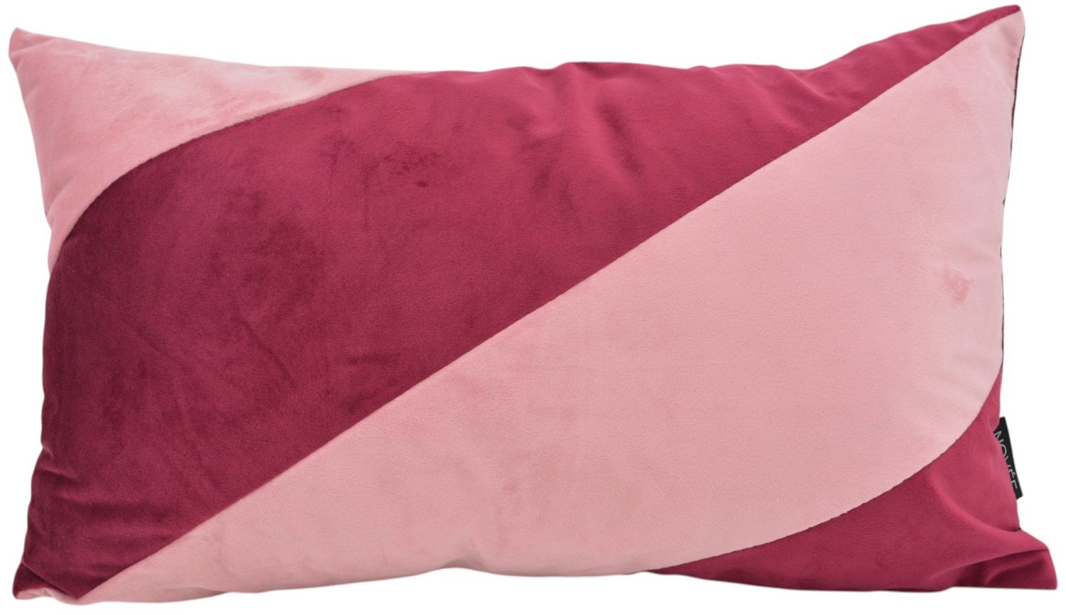 NOVÉE Velvet Swirl Wijnrood/Lichtroze Kussenhoes | 30x50 cm | Polyester lichtroze/wijnrood