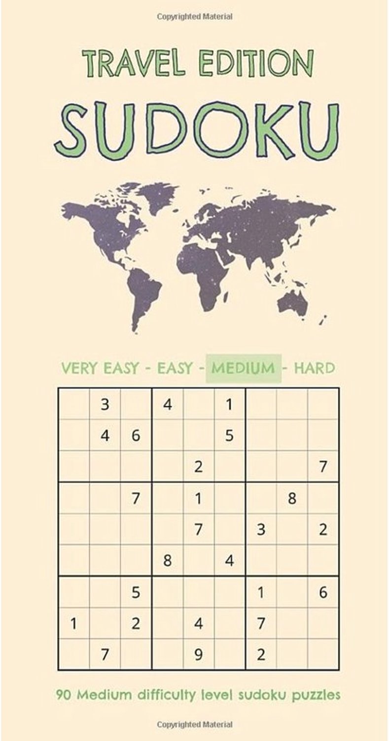 Reisformaat Sudoku-boek - 90 puzzels - Gemiddeld niveau voor volwassenen