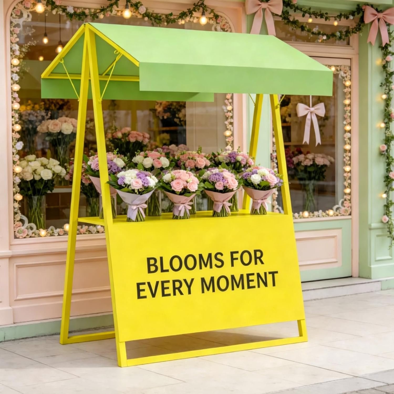Opvouwbare Stalen Verkoopwagen met Ruim Opbergplatform – Mobiele Marktkraam Trolley voor Winkel, Markt en Straat – Ruimtebesparend en Stevig – Afmetingen: [L × B × H cm]