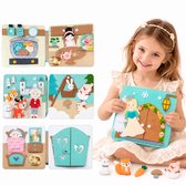 Joymaxx® Busy Board Prinsessen Book - Kinder speelgoed voor Meisjes 3,4,5 jaar - Sensorisch & Educatief - Montessori Activiteitenboek - Doeboek op Reis - Reisspeelgoed Onderweg in de Auto - Speelgoed boek Sinterklaas Cadeautje