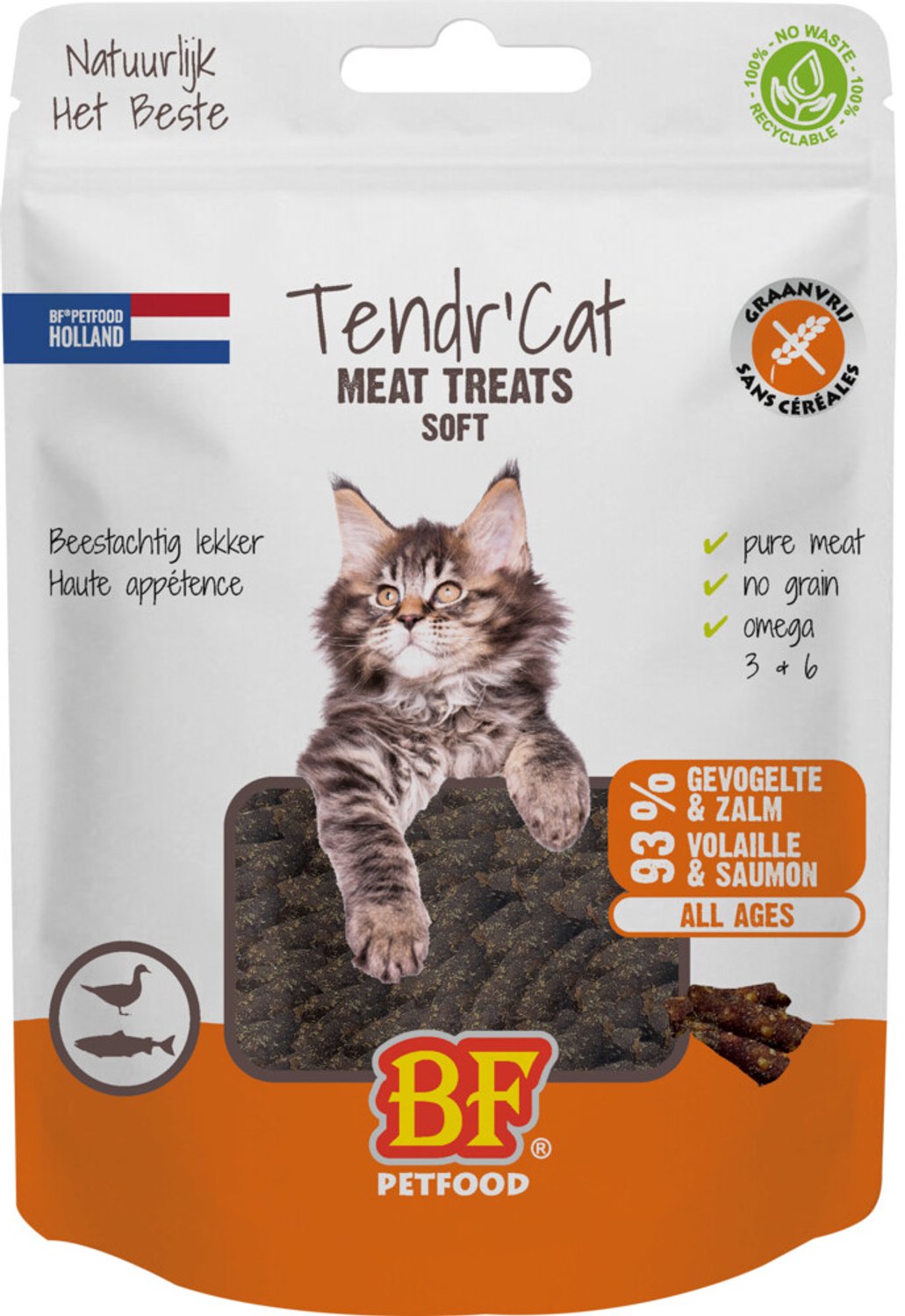 Tendr' Kattensnack Gevogelte & Zalm - 65 gr