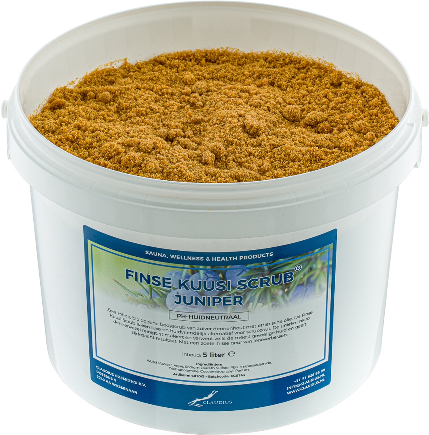 Claudius Kuusi Scrub Juniper 5 liter - Hydraterende Lichaamsscrub - Body Scrub