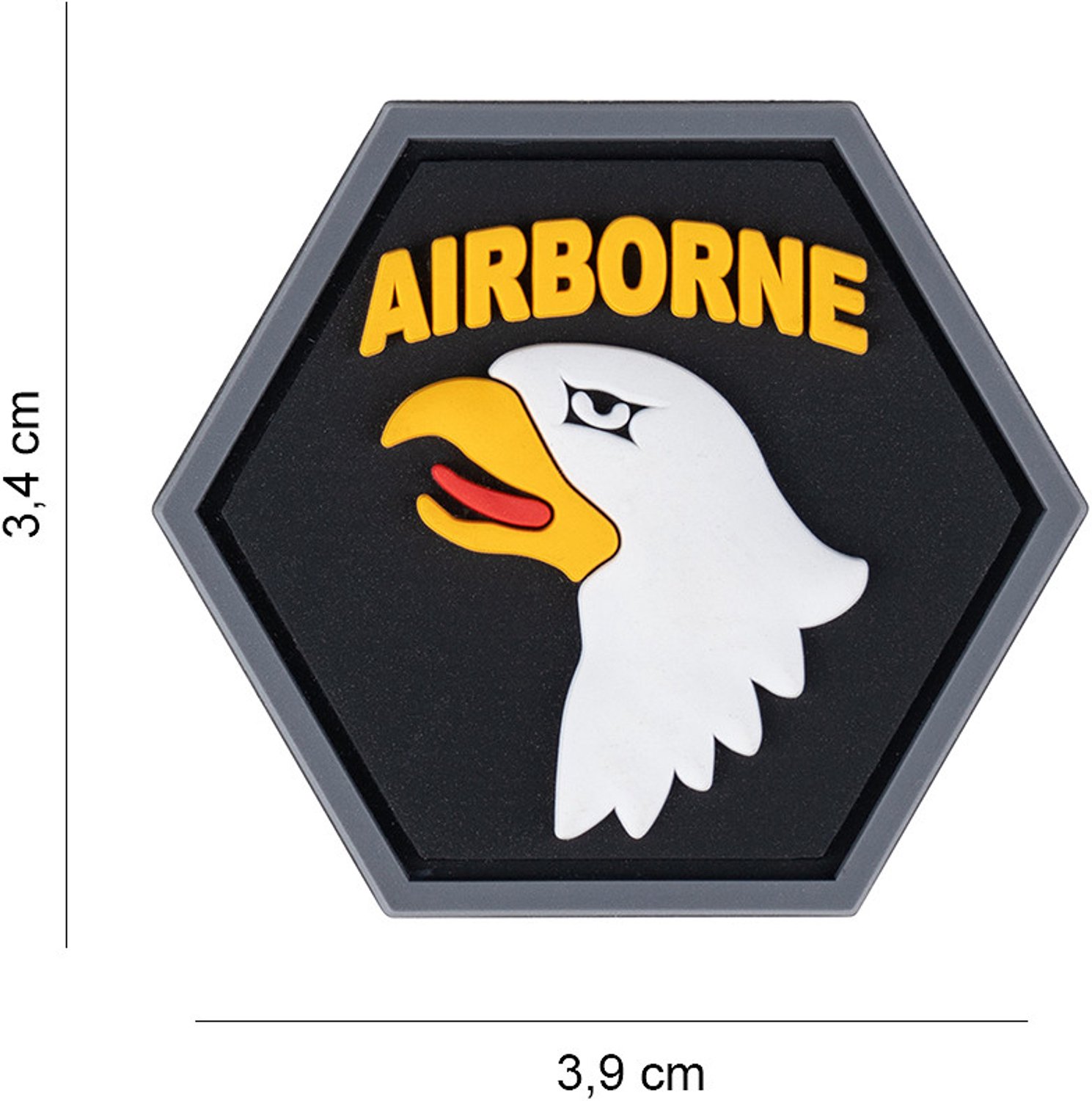 Embleem 3D PVC Hexagon 101st Airborne #8061