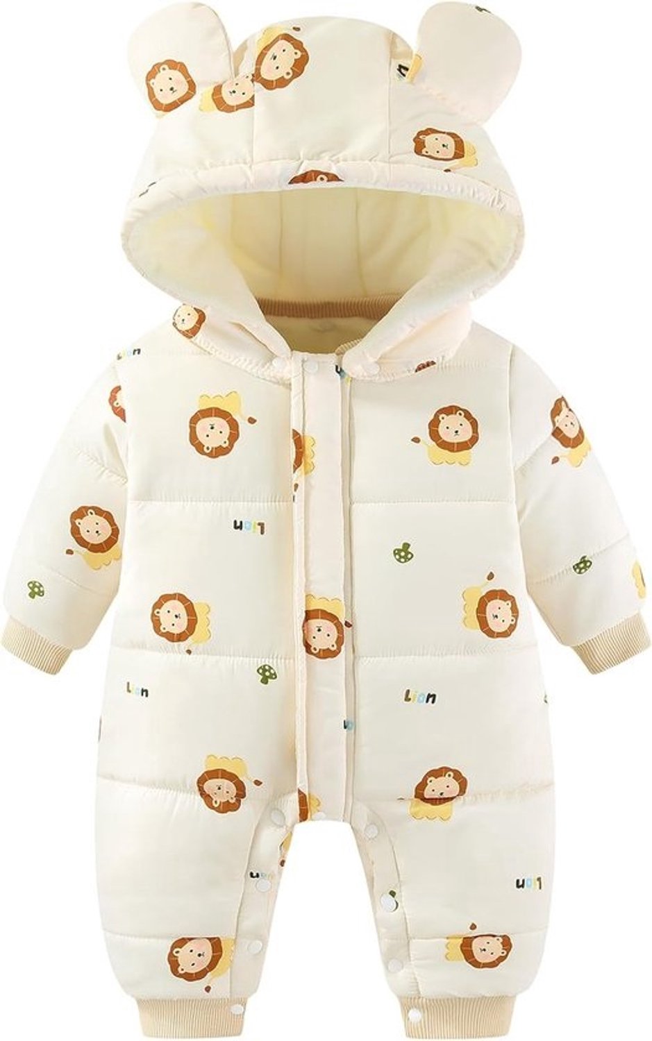 Warme wintersneeuwpak voor baby en peuter met capuchon
