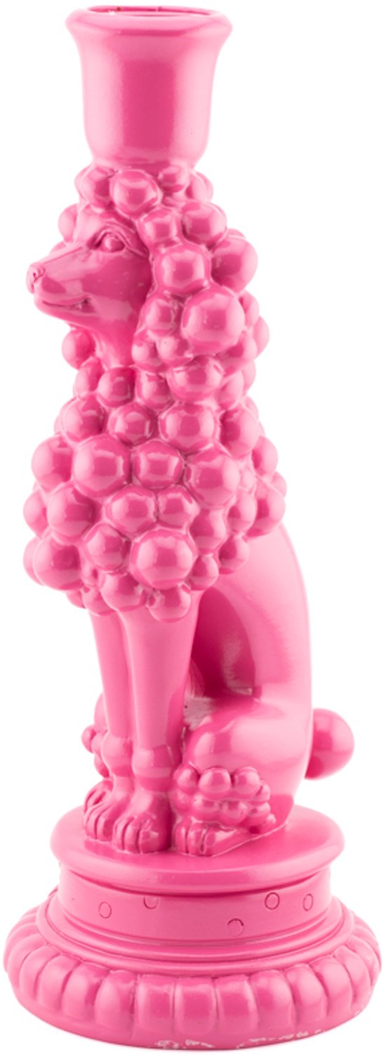 Kaarsenstandaard Fifi poedel roze