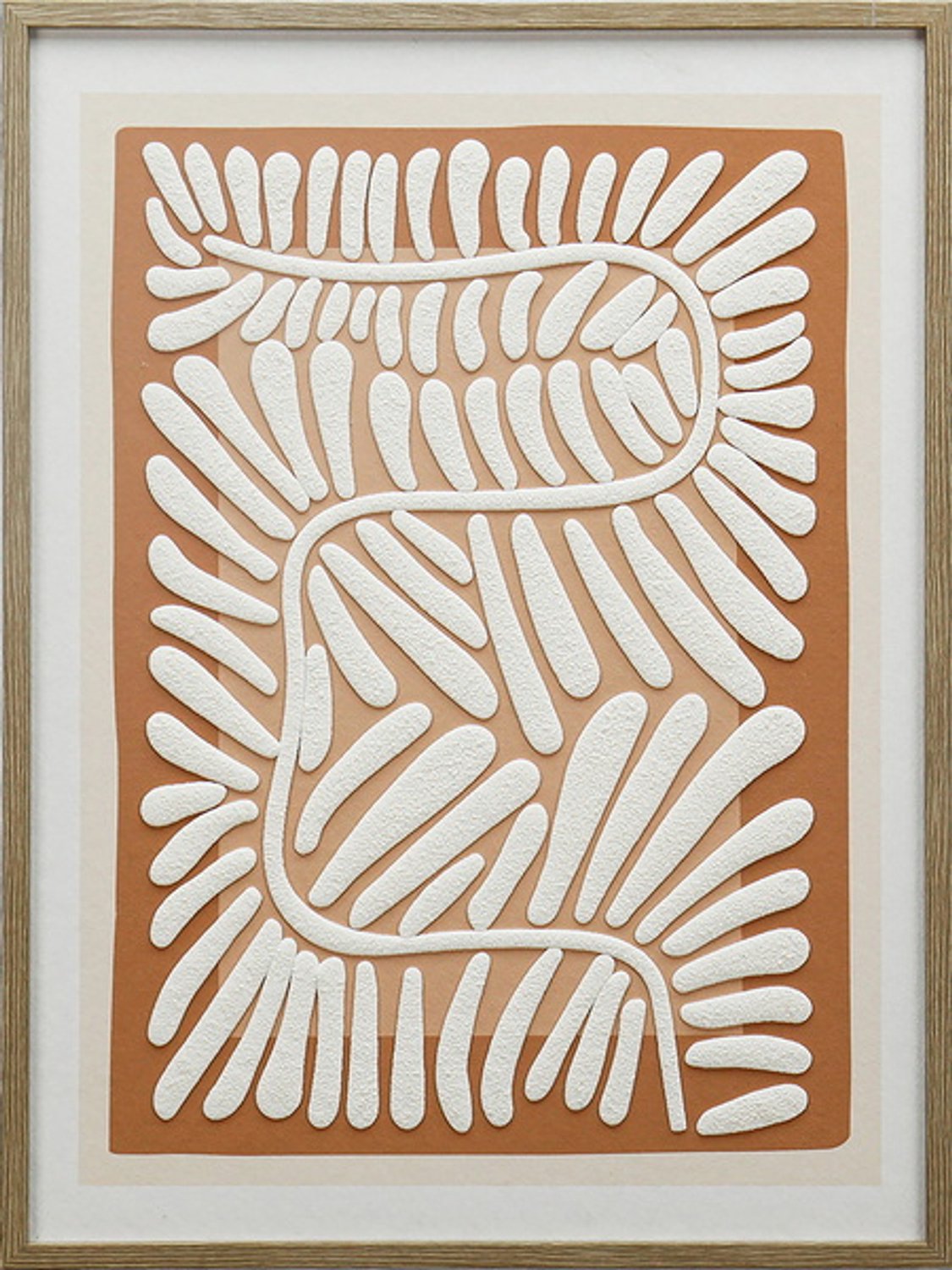Schilderij flower met relief 45x60cm