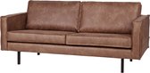 WOOOD Rodeo Bank 2-Zits - Recycle Leer - Cognac - 85x190x86