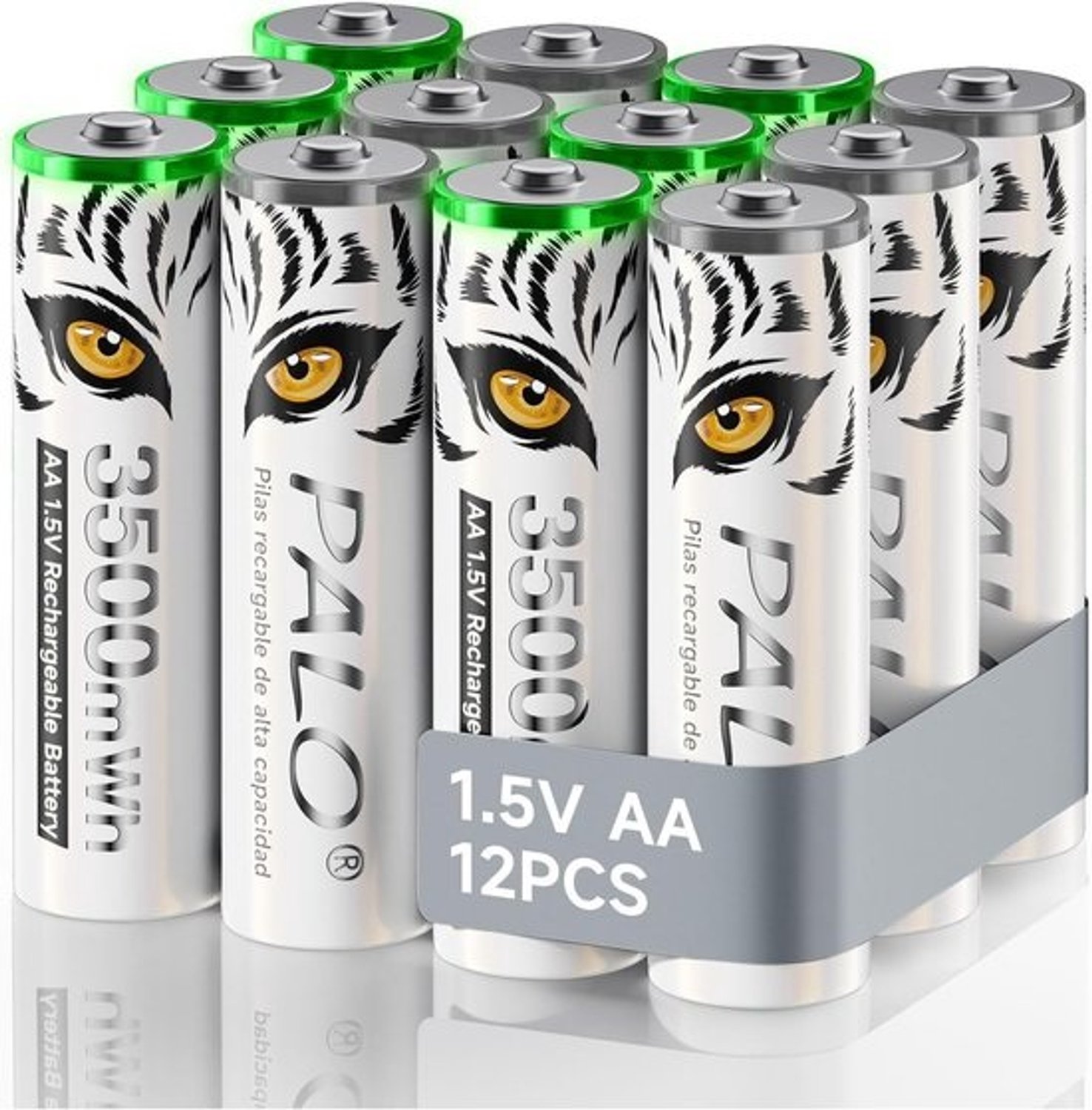 Oplaadbare AA-batterijen - Lithium-energiecellen - Apparaten van stroom voorzien - Constante 15 Volt - 3500 mWh capaciteit