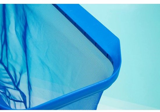 Bodemschepnet - Schepnet voor zwembaden - Zwembad reinigen - Versterkt kunststof frame - Diep net - Blauw — afbeelding 3