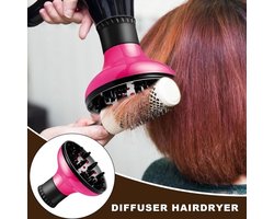 Haardiffuseropzetstuk - Accessoire voor föhn - Voor het stylen van krullen - Honingraatontwerp - 15 cm diameter - Zwart