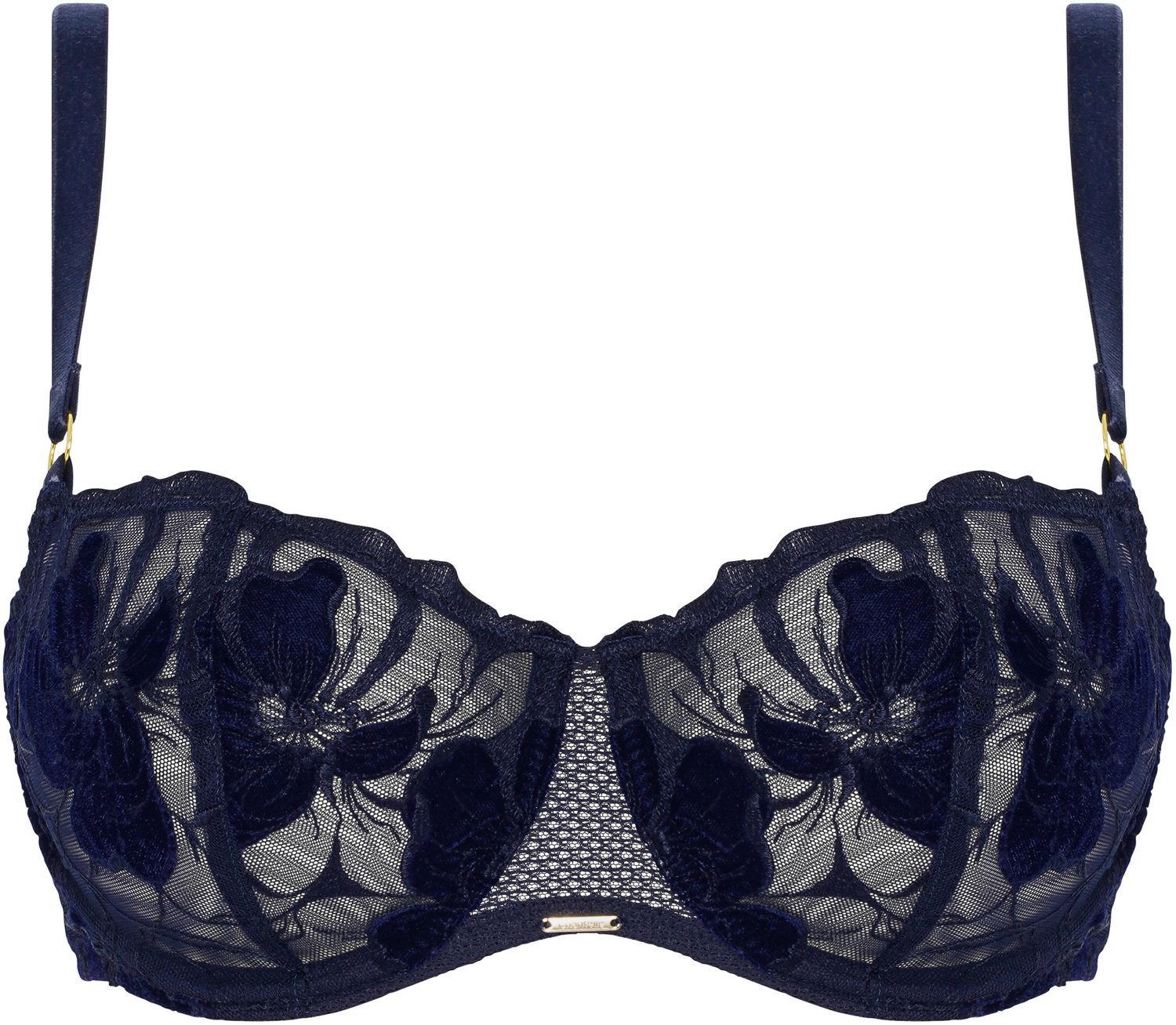 ESOTIQ V0859-59X - Balconettebeha - Marineblauw - 70D - Kant en borduursel