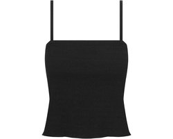 Bloovii Twiggy - Top - Zwart - Mouwloos - Maat L