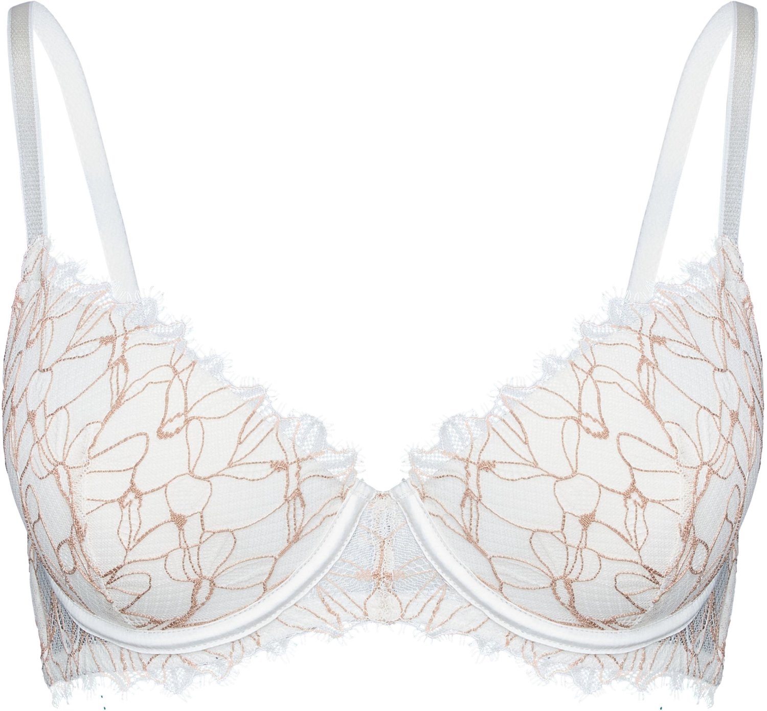 ESOTIQ C’mon - Push-upbeha - 70D - Ivoorkleurig - Beige geborduurde kant Ivoor;Beige
