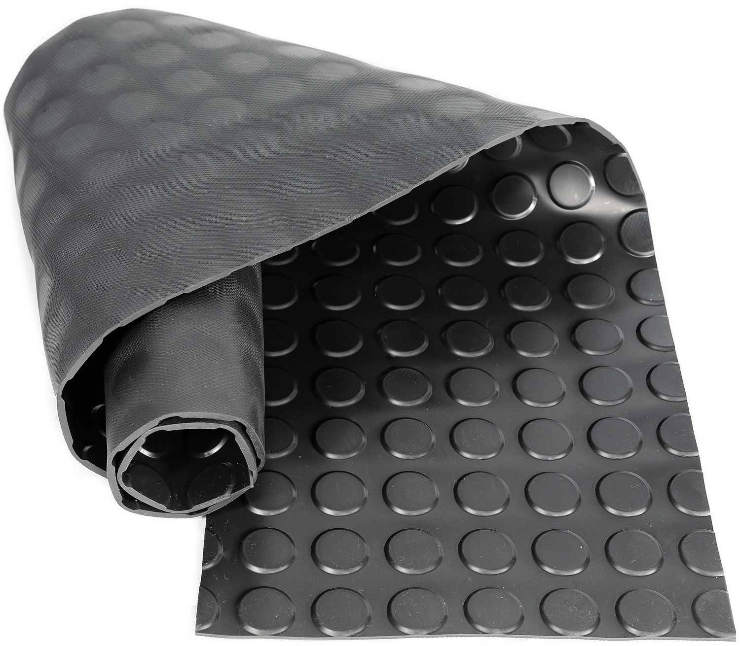 ANRO Rubberen Mat Noppen Zwart 100x290cm – TPE Geurarm 3 mm Antislip Werkplaatsvloer Garagemat