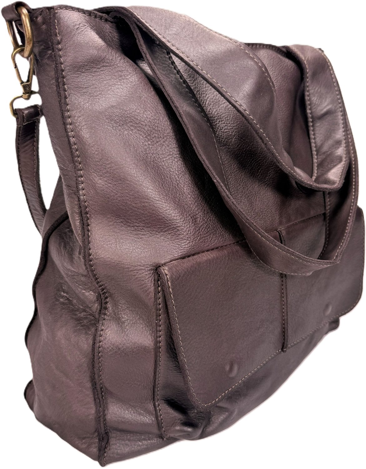 Dames Handtas / Schoudertas / Rugtas - Ruime tas - Laptoptas - Schooltas - Rugzak - Zacht en stevig - Premium leather - Made in Italy