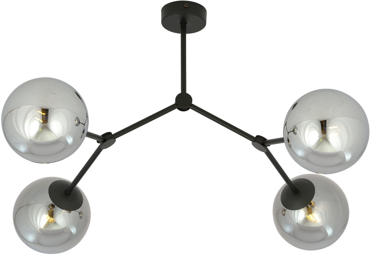Emibig SPACE 4 BLACK/GRAFIT - Moderne plafondlamp voor sfeervolle verlichting