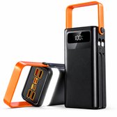 Intra Living Powerbank 40.000 mAh – 22.5W Snellader – 7 Aansluitingen – USB-C – LED Display – Zaklamp – Zwart