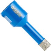 Blauwe Qerato diamantboormachine met M14 aansluiting en diamantcoating.