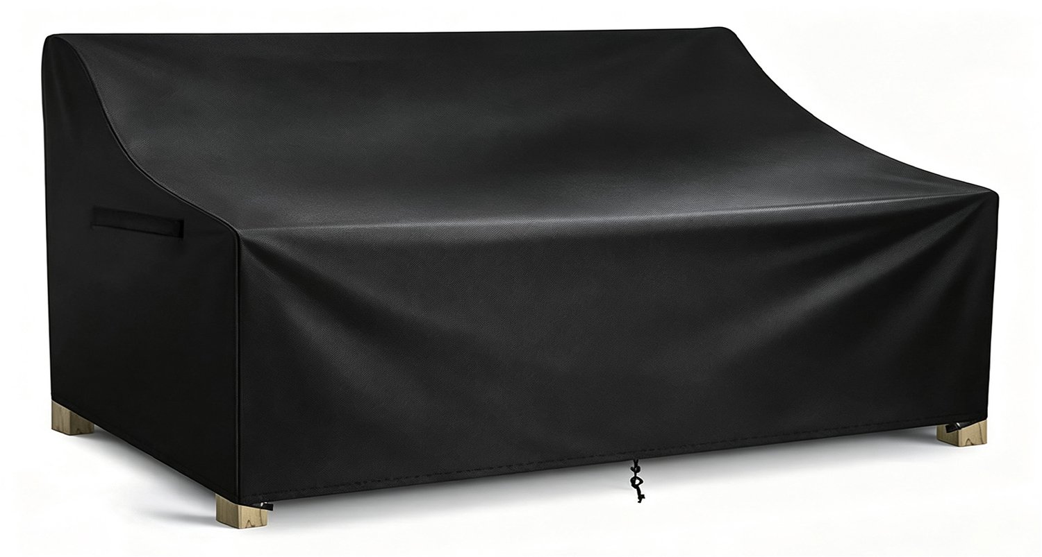 Waterdichte tuinbankhoes – 210D Oxford doek– weerbestendige beschermhoes voor tuinmeubelen – Zwart–afmeting 224×83×84 cm